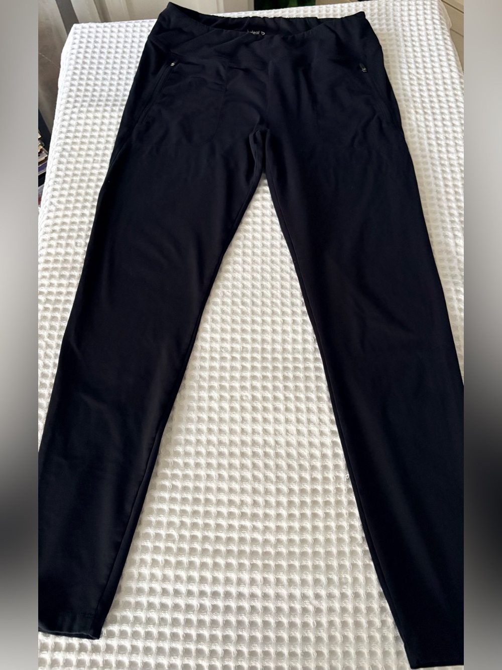 BALEAF Women’s Black Ankle Leggings Size XL Regular High Rise Zip Pockets